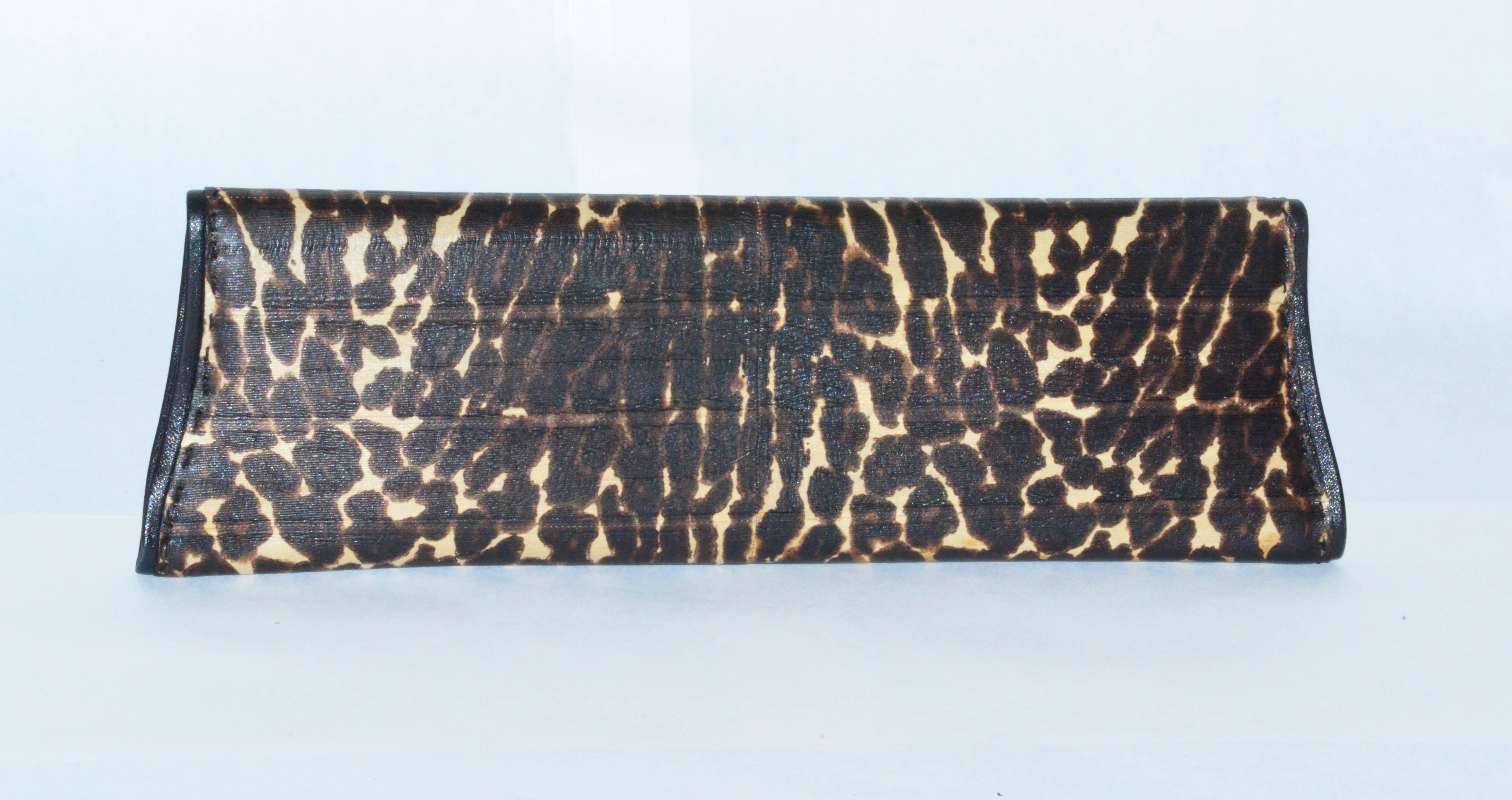 Fabulous, chic animal print VBH elongated clutch bag in mint condition. Perfect for Spring and all year long!!!