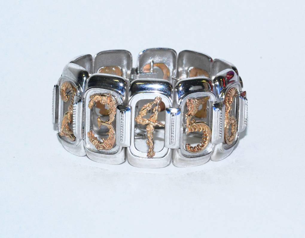 This is a rare and wonderful Erte Numbers bracelet, signed, numbered and in pristine condition. It is all original, 1980s, CFA (Circle Fine Art)