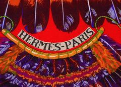 Gorgeous Hermes Brazil Silk and Cashmere 54" Shawl