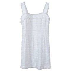 Fabulous Chanel White Boucle Dress and Jacket Suit 3