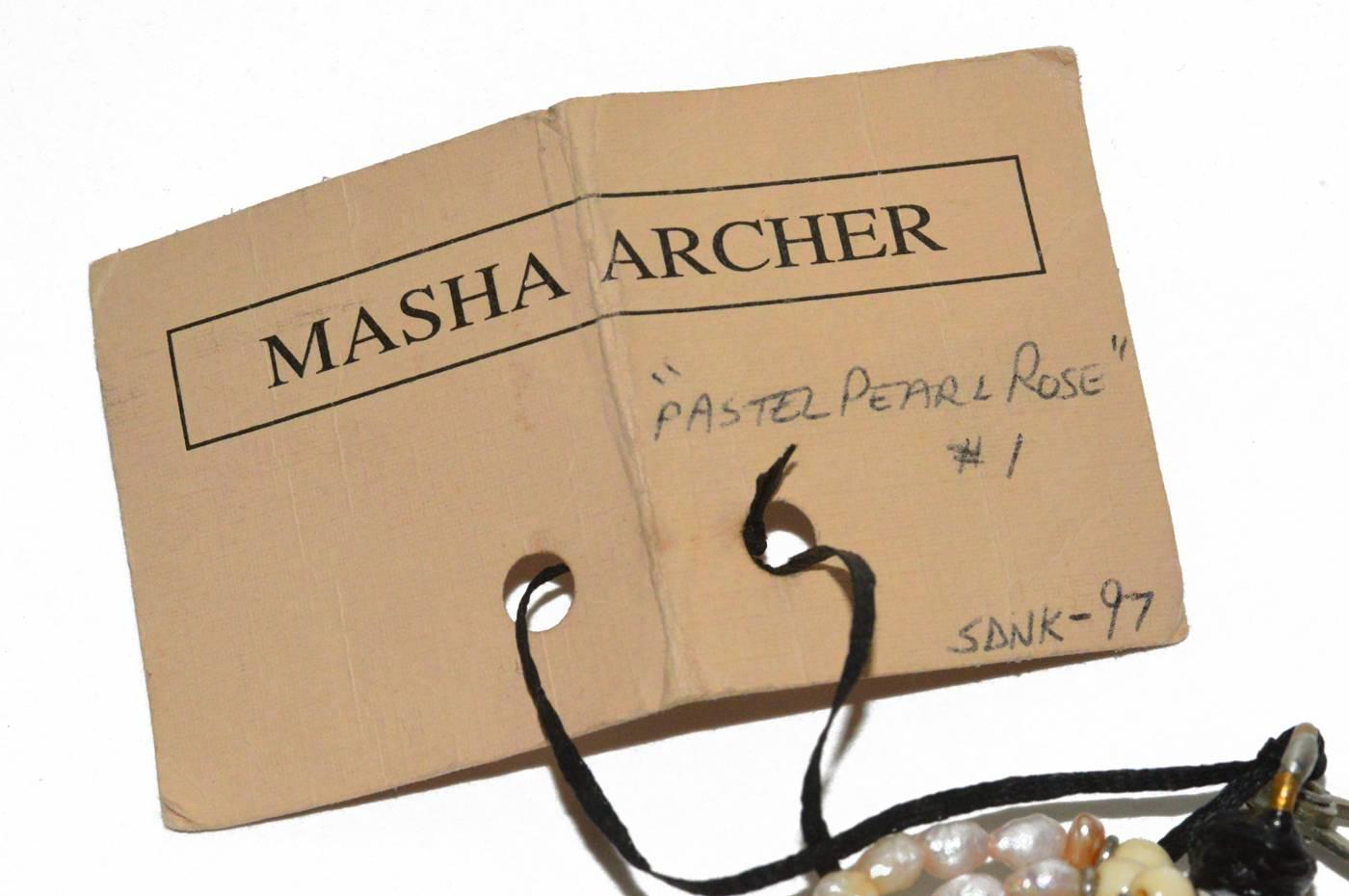 Women's or Men's Masha Archer Freshwater Pearl Bib Necklace For Sale