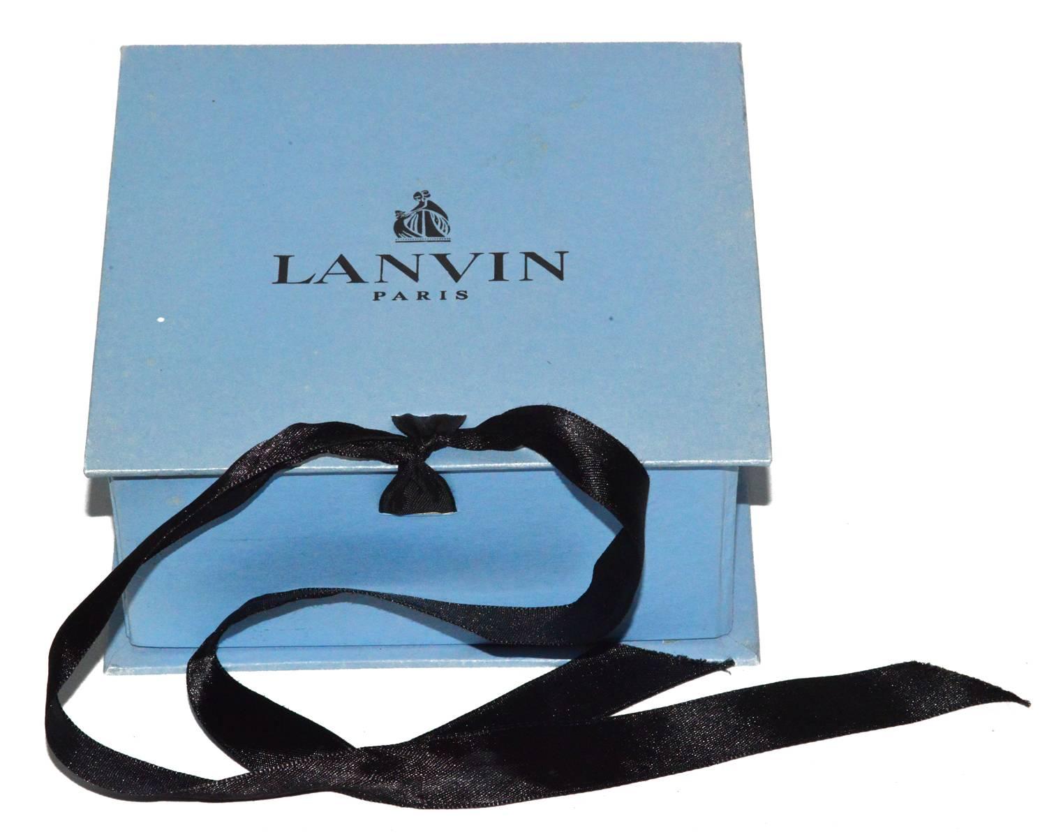 Gorgeous large Lanvin enamel hand brooch in pristine condition, with box from Gem de la Gem.