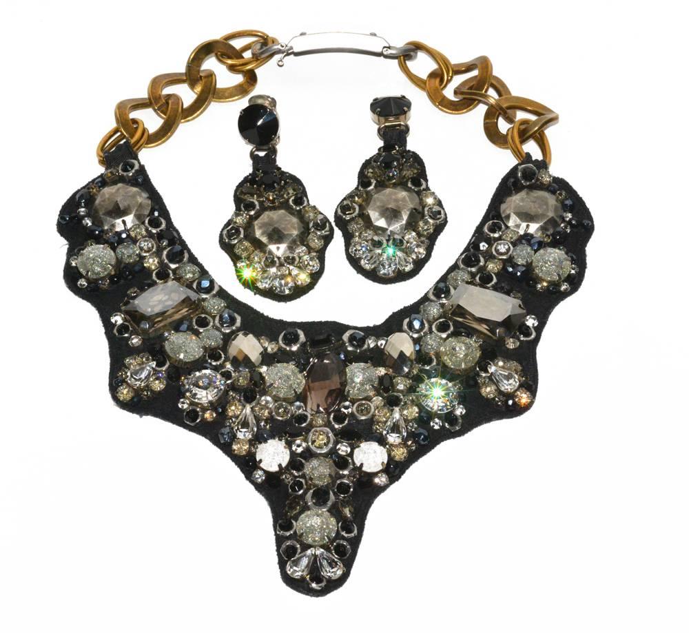 Amazing Prada handmade crystal and beaded statement neckpiece. This is wearable art! Pristine condition.