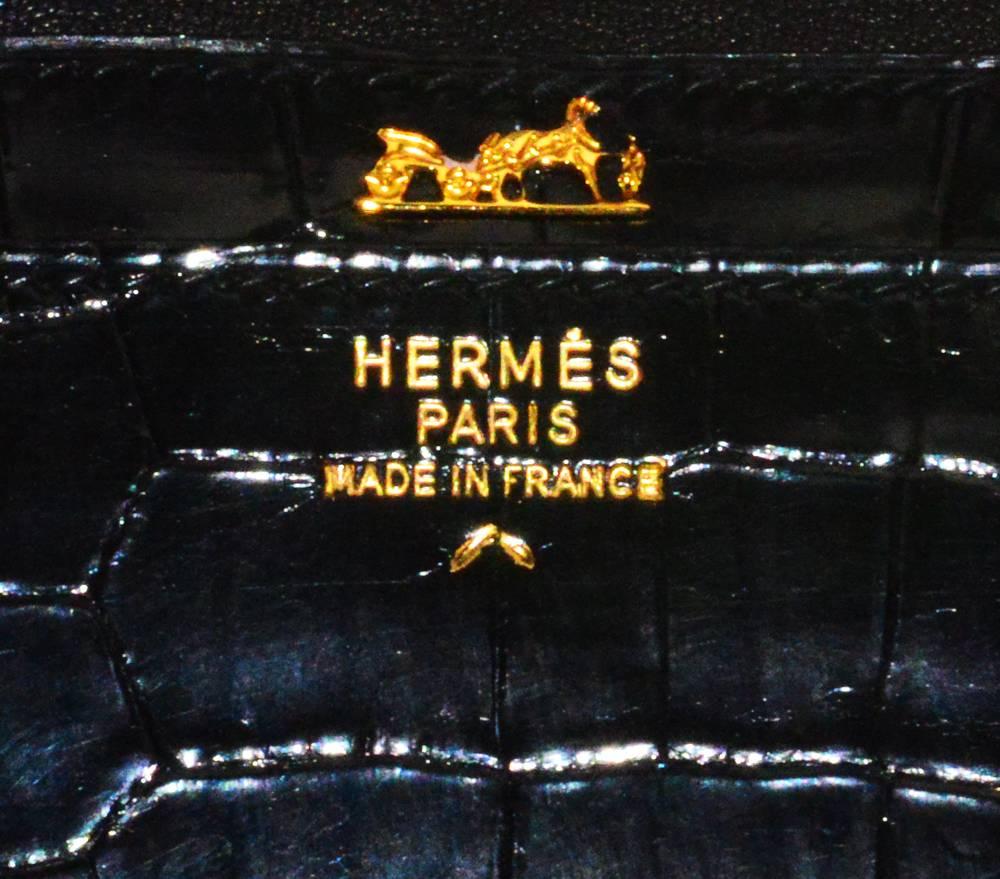 Rare, Vintage Alligator Hermes Marigny 3-Way Handbag In Excellent Condition In Teaneck, NJ