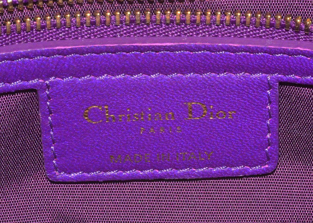 Chic, Gorgeous Purple Dior Quilted Shoulder Bag/Tote For Sale 1