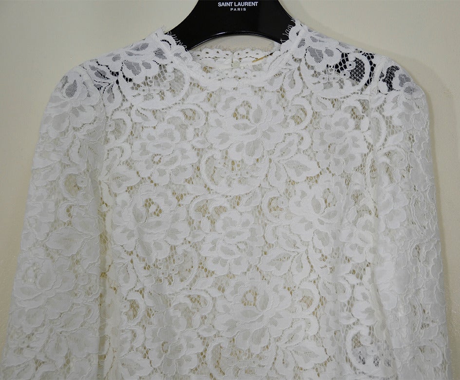 Women's Gorgeous Saint Laurent Lace Blouse