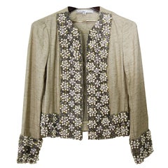 Gorgeous Peter Som Raw Silk and Beaded Jacket