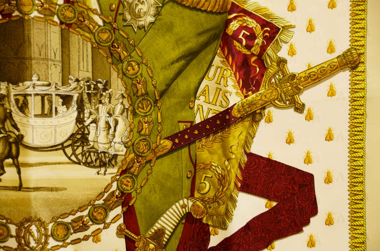 Magnificent Hermes Silk Scarf of Napoleon 4