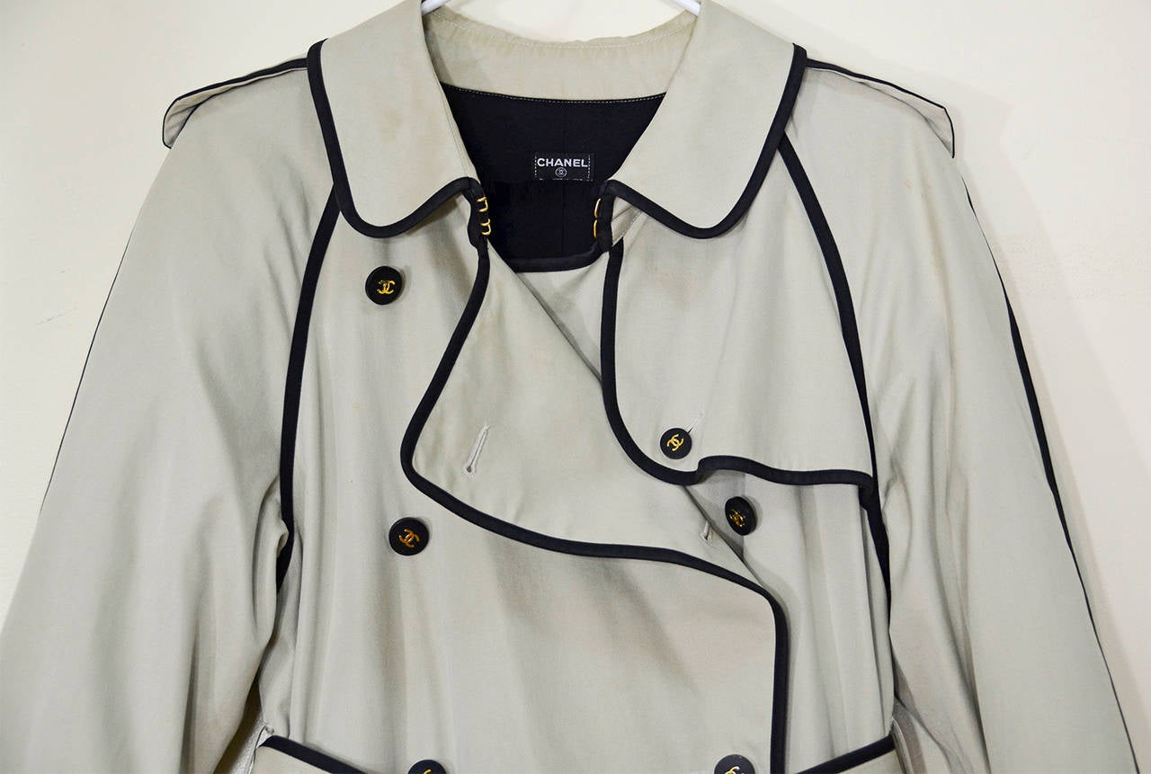 Classic Chanel Raincoat...size 6.

All proceeds from the POSH Sale benefit Lighthouse Guild, the world-wide leader in helping people who are blind or visually impaired as well as those with multiple disabilities or chronic medical conditions, lead