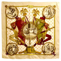 Magnificent Hermes Silk Scarf of Napoleon