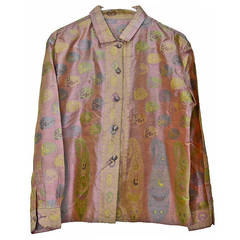 Gorgeous Virginia Witbeck Silk Sari Fabric Blouse 10