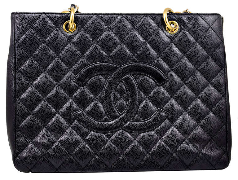 Gorgeous Chanel GST Grand Shopping Tote bag in black caviar.  Gently used in excellent condition.  Come in box.