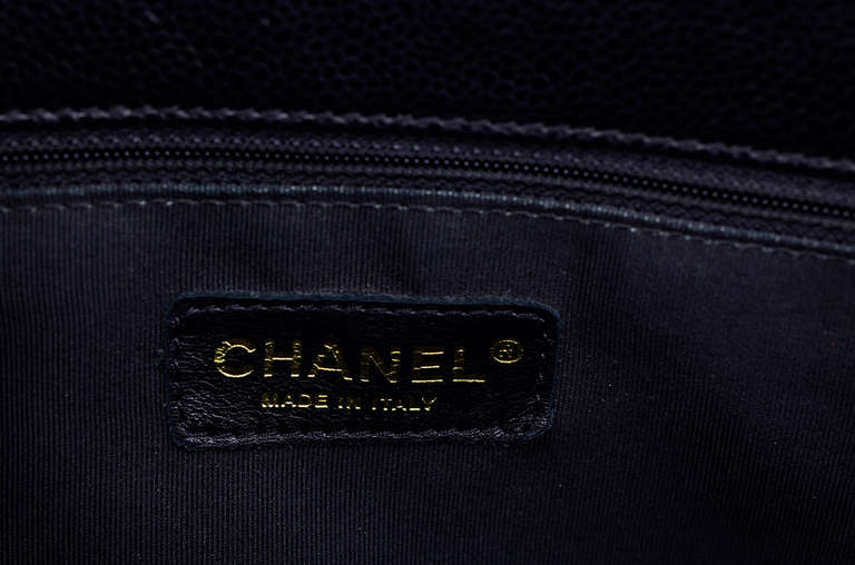 Chanel Black Caviar GST Grand Shopping Tote Handbag 2