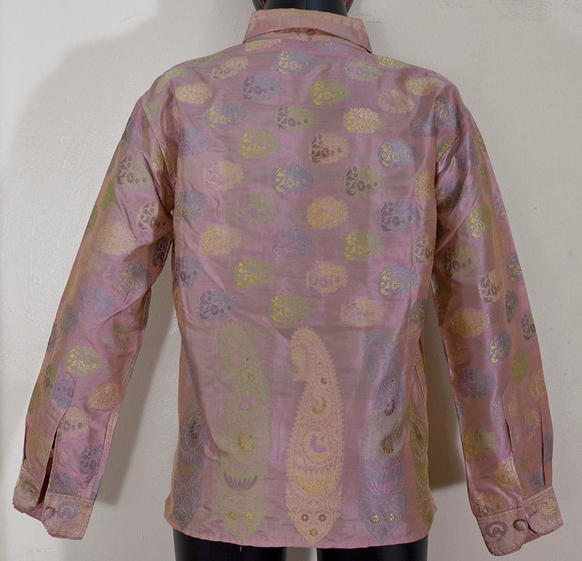 Magnificent Virginia Witbeck Silk Paisley Blouse In New Condition For Sale In Teaneck, NJ
