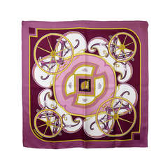 Magnificent Hermes Stage Coach Silk Scarf