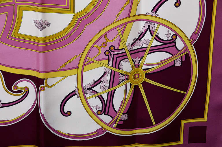 Magnificent Hermes Stage Coach Silk Scarf 1