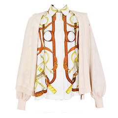 Fabulous Vintage Hermes Sweater Blouse Ensemble 11