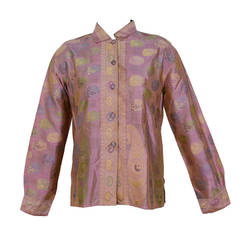 Magnificent Virginia Witbeck Silk Paisley Blouse 9