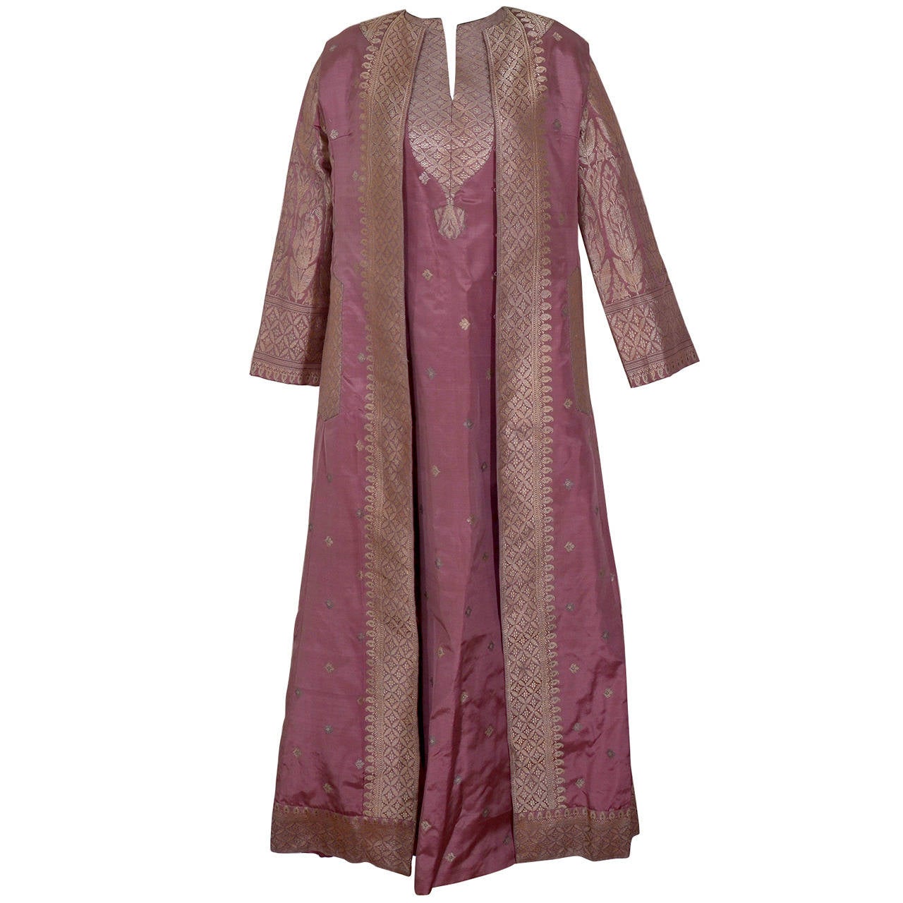 Magnificent Virginia Witbeck Couture Evening Caftan and Coat For Sale
