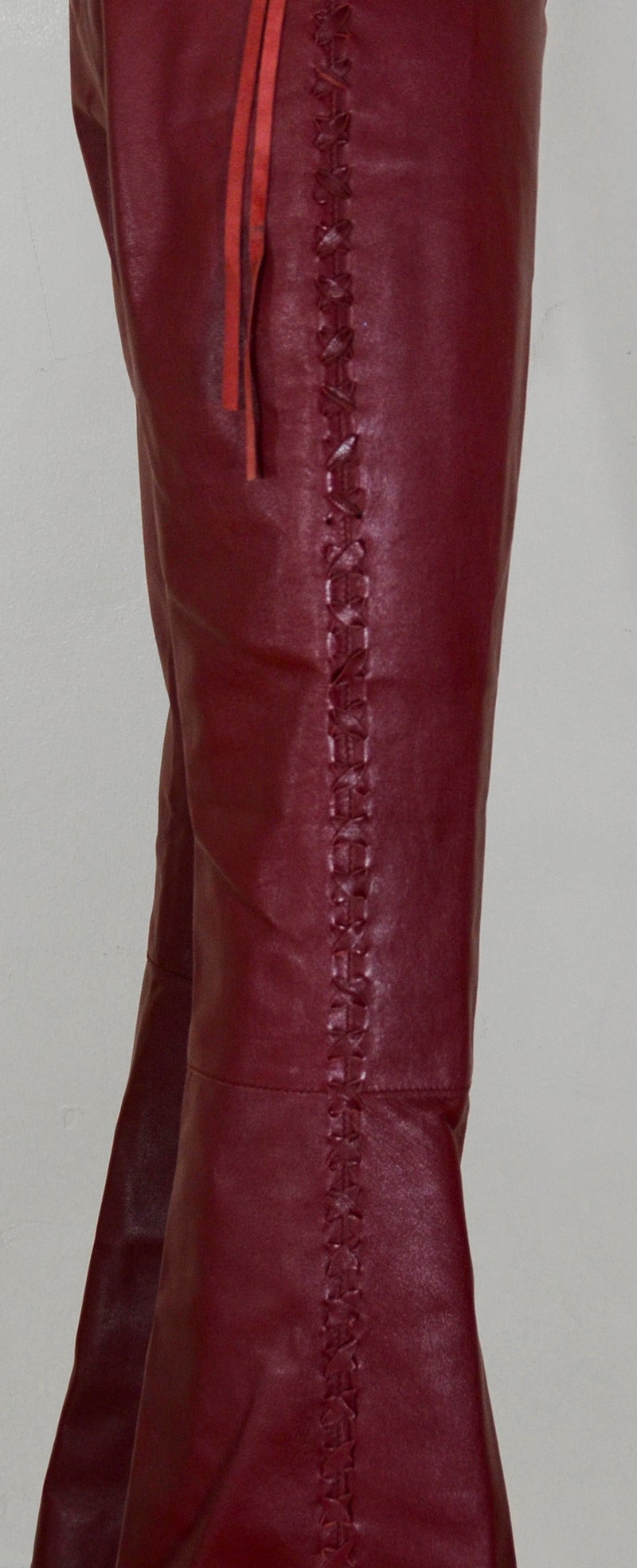 Iconic Dolce and Gabbana Leather Pants at 1stDibs