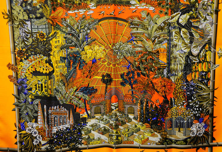 Magnificent Hermes Gardens in Bloom Scarf In Excellent Condition In Teaneck, NJ