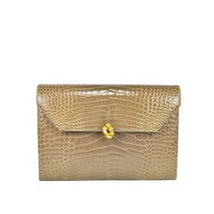 Vintage Classic Helene Arpels Alligator Clutch Bag