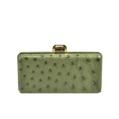 Classic Oscar de la Renta Ostrich Clutch