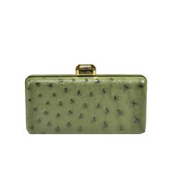 Classic Oscar de la Renta Ostrich Clutch 5