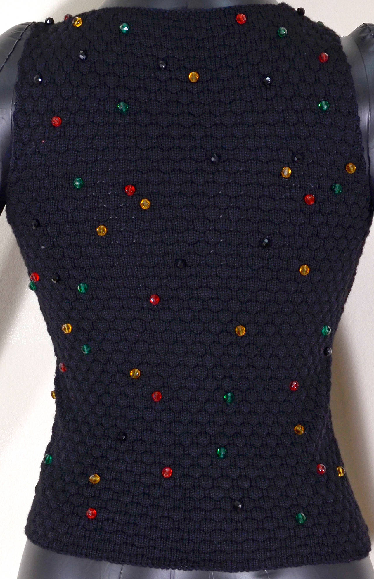 Women's Stunning Yves Saint Laurent YSL Beaded Sweater Set For Sale
