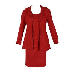 Iconic Three Piece Chanel Boucle Dress Jacket