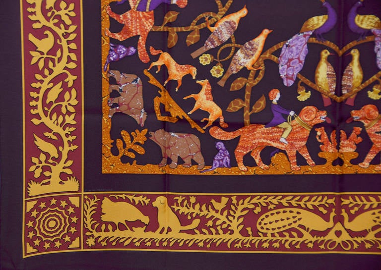 Magnificent Hermes Early America Slk Scarf 1