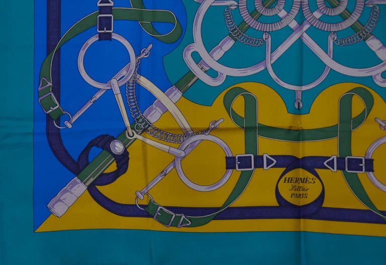 Gorgeous Hermes Eperon d'Or Silk Scarf 3