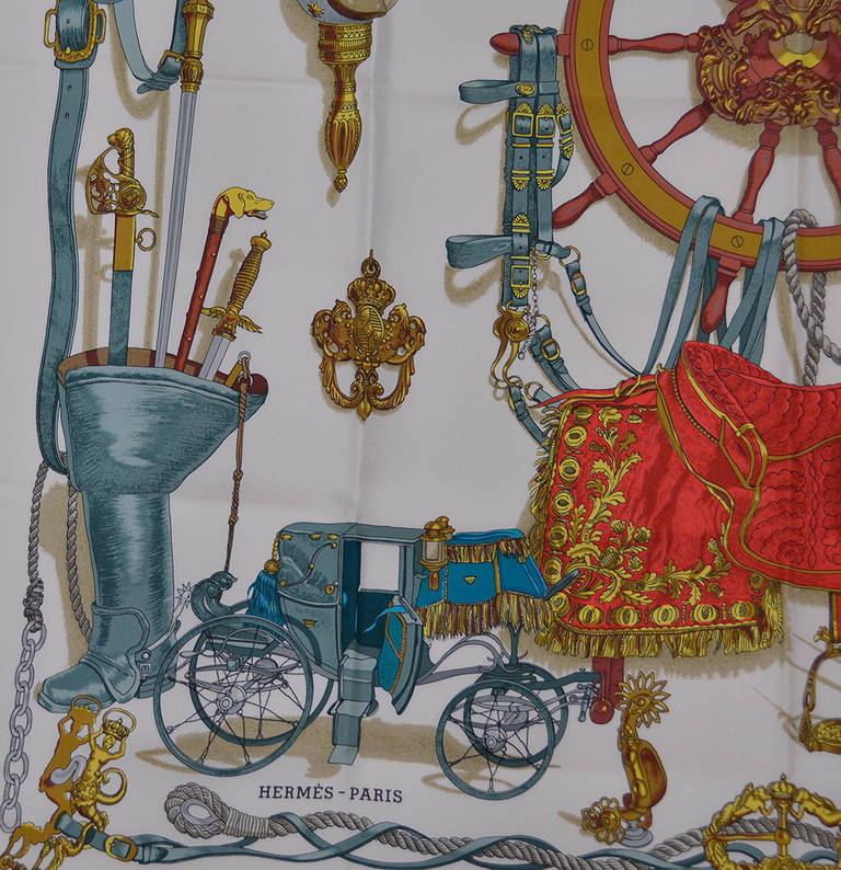 Beautiful Hermes Musee Silk Scarf 1