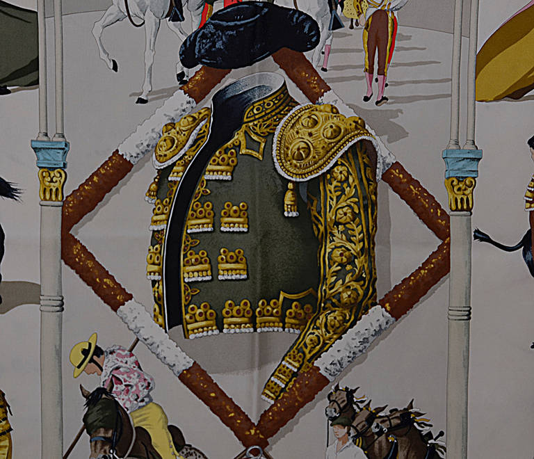Hermes Plaza de Toros Silk Scarf 1
