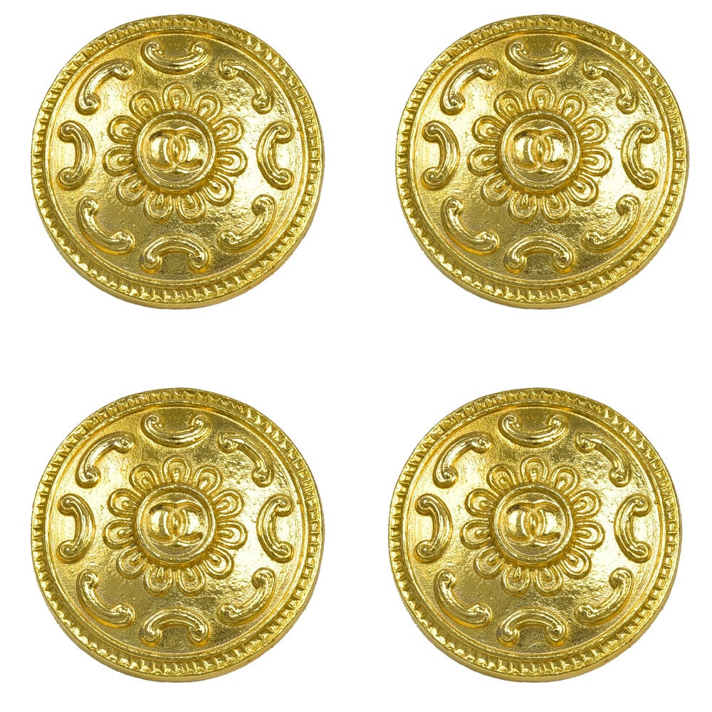 Rare Set of 4 Iconic Chanel Buttons For Sale
