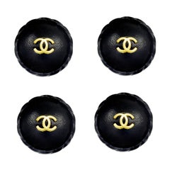 Huge Rare Chanel Leather Buttons