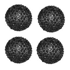 Rare Chanel Black Crystal Buttons 11