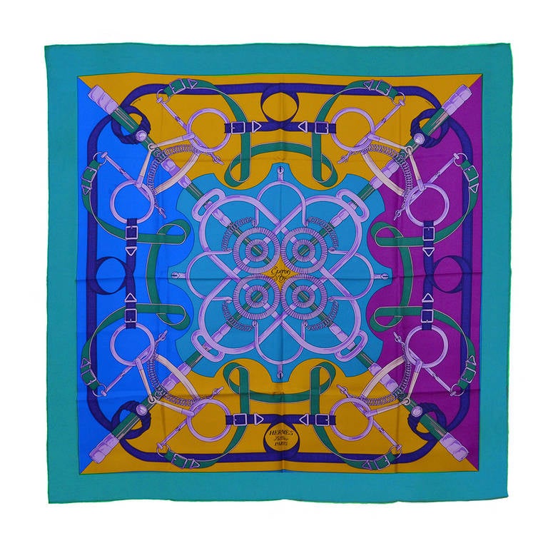Gorgeous Hermes Eperon d'Or Silk Scarf