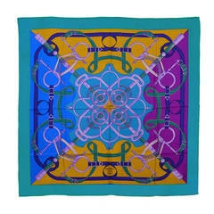 Gorgeous Hermes Eperon d'Or Silk Scarf