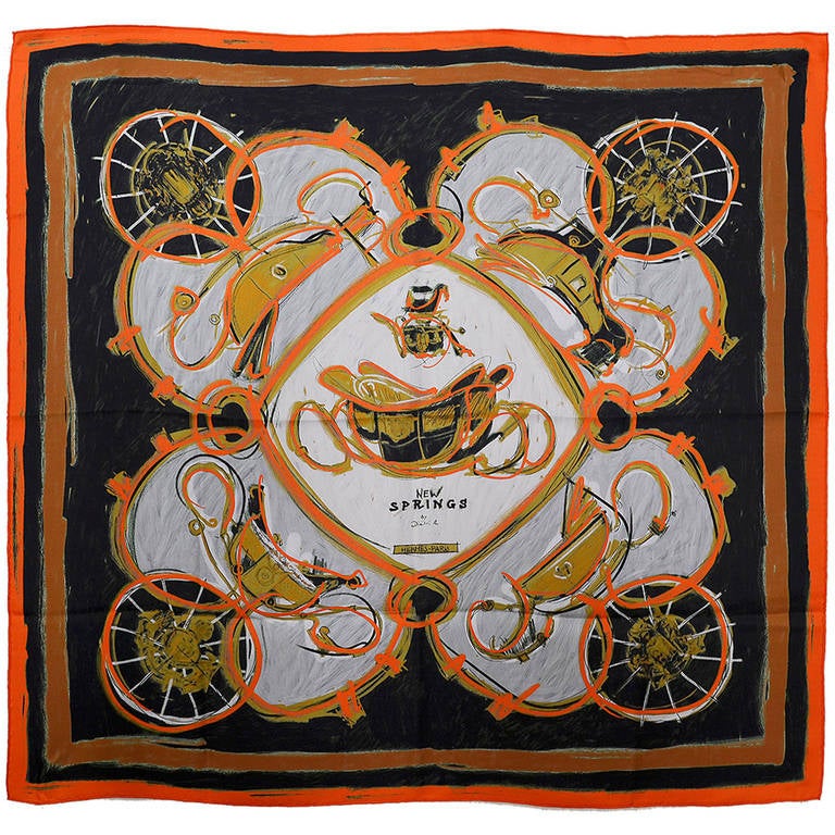 Hermes New Springs Silk Scarf