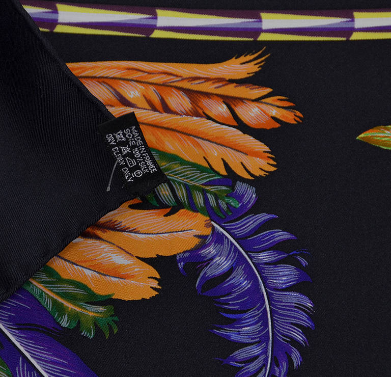 Magnificent Hermes Silk Brazil Scarf In Excellent Condition In Teaneck, NJ