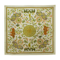 Vintage Magnificent Hermes Carre Kantra Silk Scarf