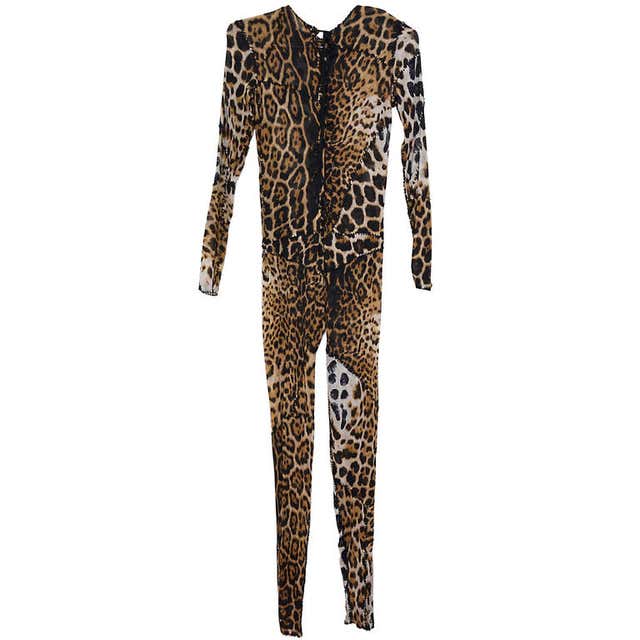 Sexy Tom Ford for Yves Saint Laurent Animal Print Silk Catsuit and ...