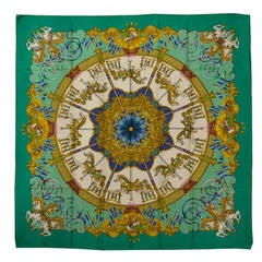 Gorgeous Hermes Carousel Silk Scarf