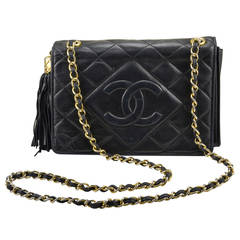 Vintage Chanel Black Quilted Handbag