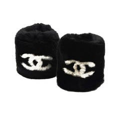 Luxurious Chanel Fur Cuffs