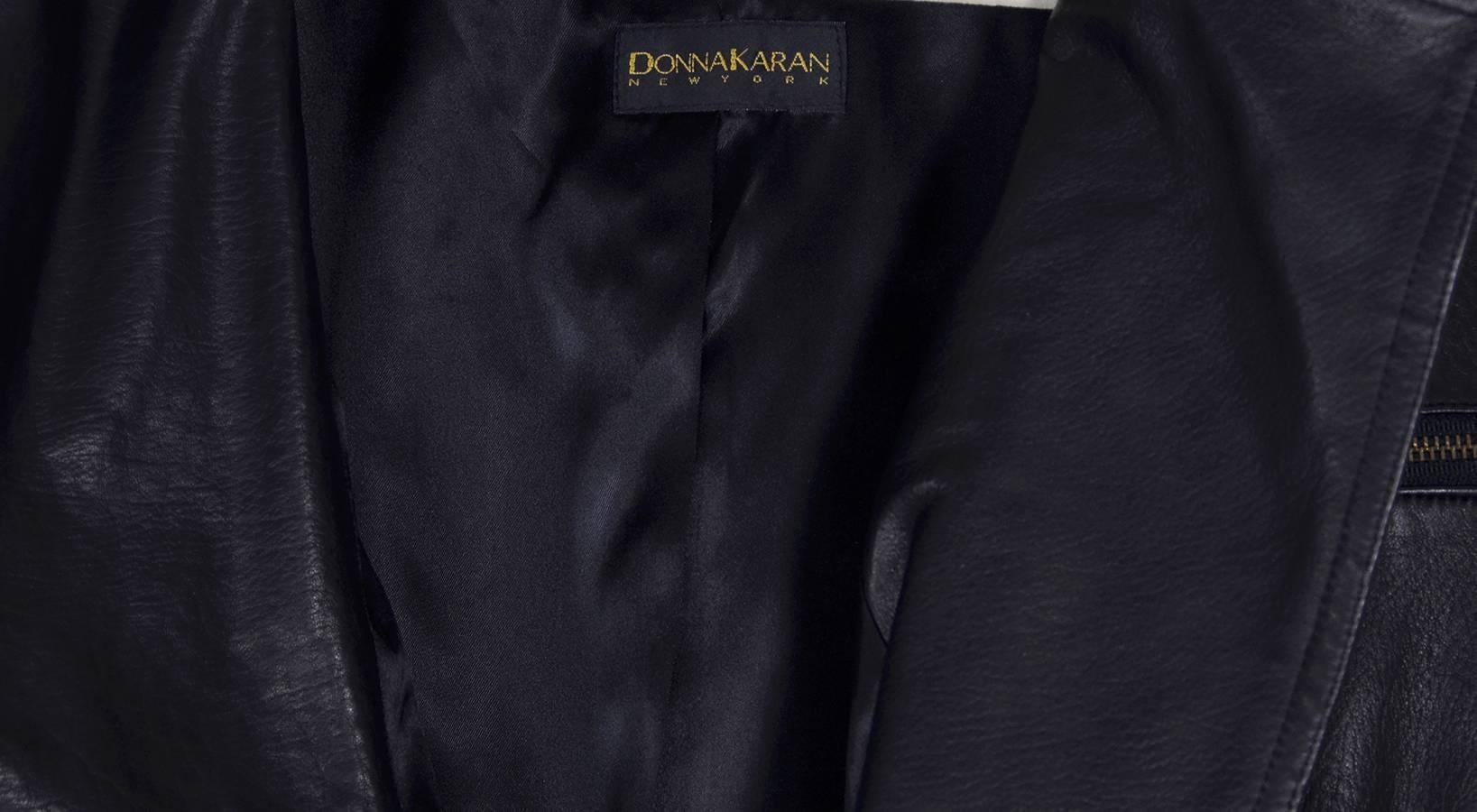Men's Iconic Vintage Donna Karan Leather Jacket
