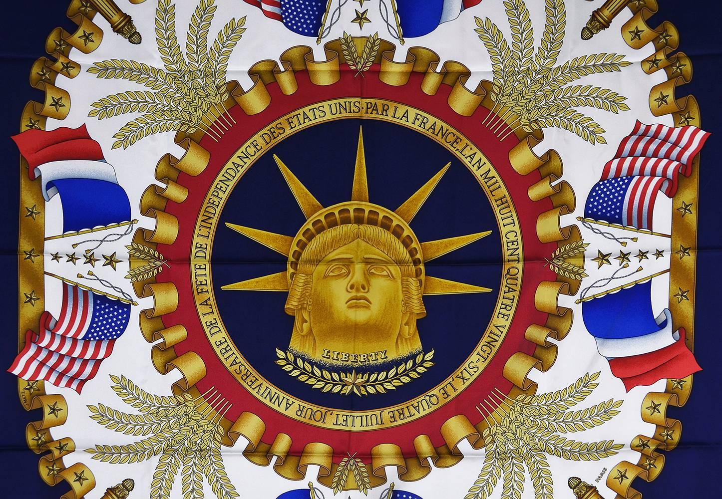 hermes statue of liberty scarf