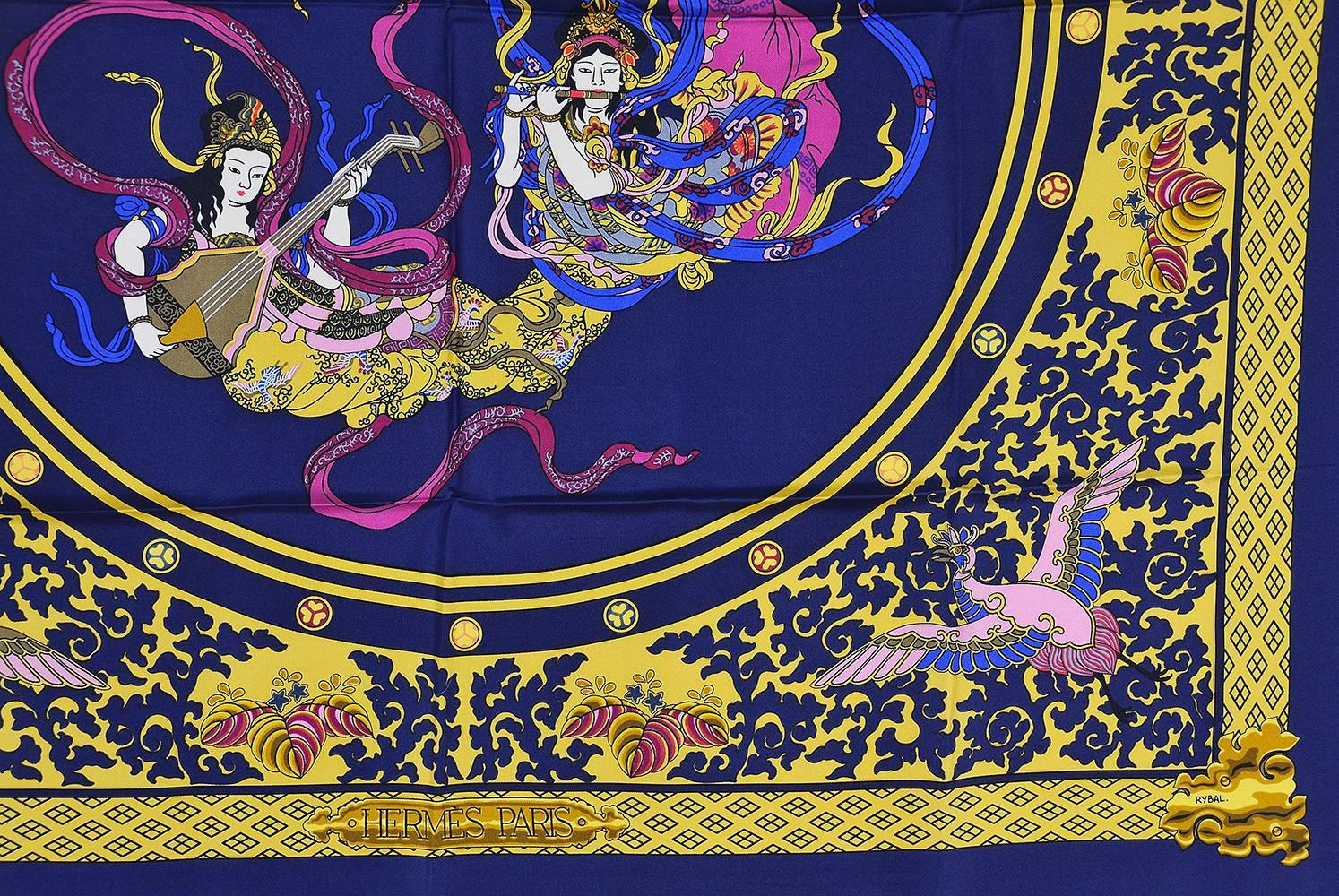 Splendido foulard in seta di Hermes Nikko 2