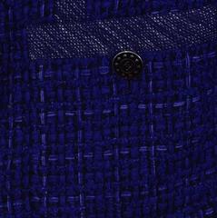 Classic Chanel Navy Boucle 3/4 Sleeve Jacket 38